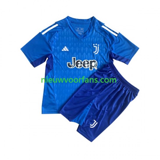 Juventus Kind Shirt met Bedrukking Doelman Thuis 2023-2024 Korte Mouw