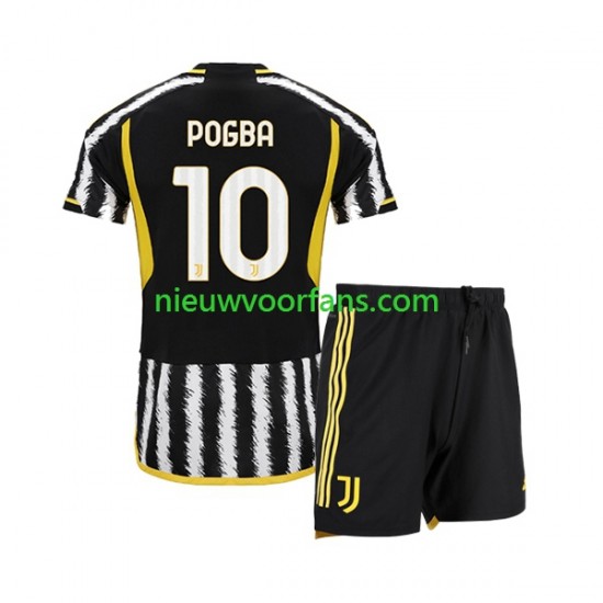 Juventus Kind Shirt met Bedrukking Paul Pogba 10 Thuis 2023-2024 Korte Mouw