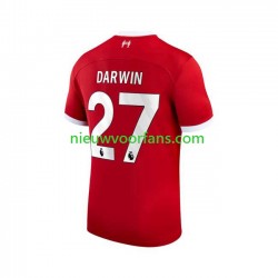 Liverpool Heren Shirt met Bedrukking Darwin Nunez 27 Thuis 2023-2024 Korte Mouw