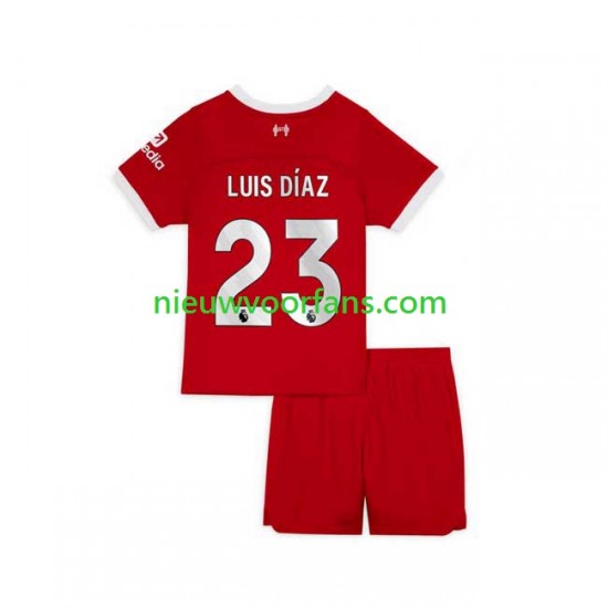 Liverpool Kind Shirt met Bedrukking Luis Diaz 23 Thuis 2023-2024 Korte Mouw