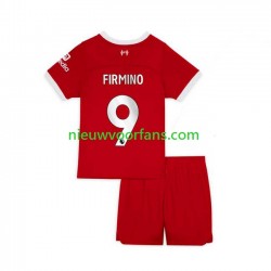 Liverpool Kind Shirt met Bedrukking Roberto Firmino 9 Thuis 2023-2024 Korte Mouw
