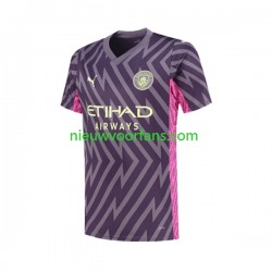 Manchester City Heren Shirt met Bedrukking Doelman Uit 2023-2024 Korte Mouw