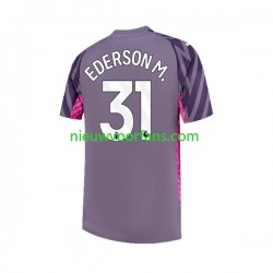 Manchester City Heren Shirt met Bedrukking Doelman Ederson Moraes 31 Uit 2023-2024 Korte Mouw