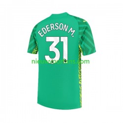 Manchester City Heren Shirt met Bedrukking Doelman Ederson Moraes 31 Thuis 2023-2024 Korte Mouw