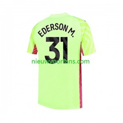 Manchester City Heren Shirt met Bedrukking Doelman Ederson Moraes 31 Derde 2023-2024 Korte Mouw