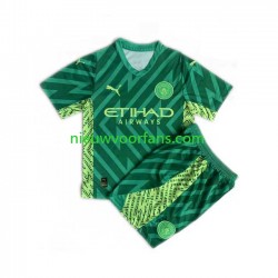 Manchester City Kind Shirt met Bedrukking Doelman Thuis 2023-2024 Korte Mouw