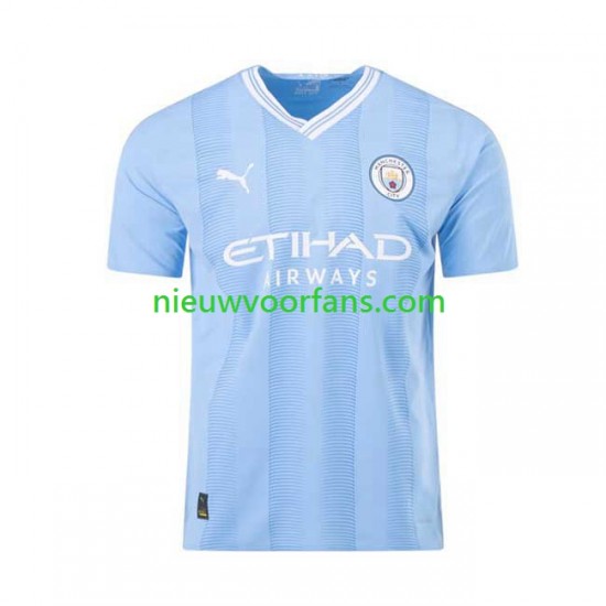 Manchester City Heren Shirt met Bedrukking Thuis 2023-2024 Korte Mouw