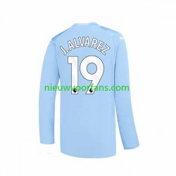 Manchester City Heren Shirt met Bedrukking J. ALVAREZ 19 Thuis 2023-2024 Lange Mouw