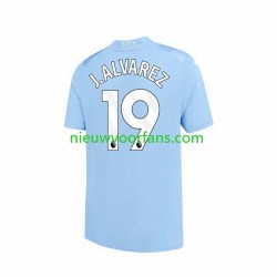 Manchester City Heren Shirt met Bedrukking J. ALVAREZ 19 Thuis 2023-2024 Korte Mouw