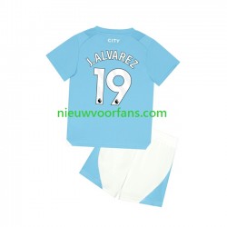 Manchester City Kind Shirt met Bedrukking J. ALVAREZ 19 Thuis 2023-2024 Korte Mouw