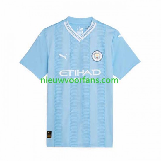 Manchester City Dames Shirt met Bedrukking Thuis 2023-2024 Korte Mouw