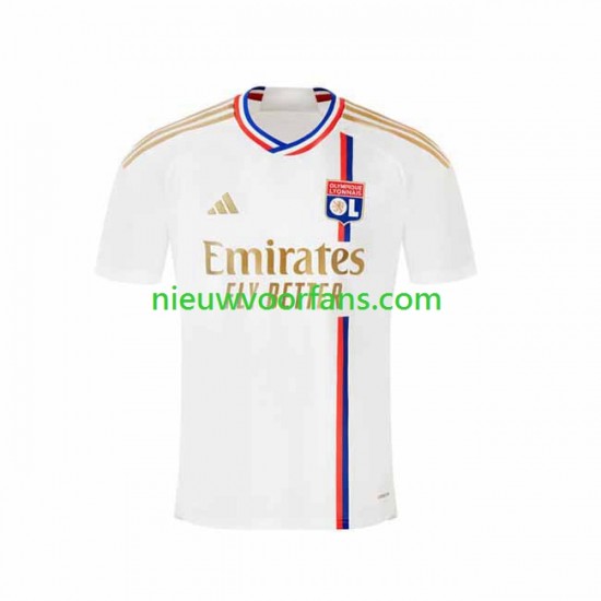 Olympique Lyonnais Heren Shirt met Bedrukking Thuis 2023-2024 Korte Mouw