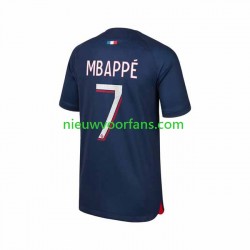 Paris Saint-Germain Heren Shirt met Bedrukking Mbappé 7 Thuis 2023-2024 Korte Mouw