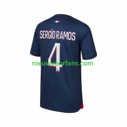 Paris Saint-Germain Heren Shirt met Bedrukking Sergio Ramos 4 Thuis 2023-2024 Korte Mouw