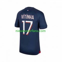Paris Saint-Germain Heren Shirt met Bedrukking Vitinha 17 Thuis 2023-2024 Korte Mouw