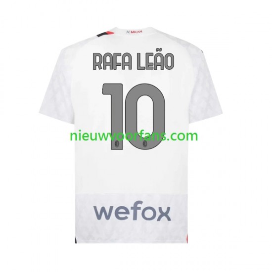 AC Milan Heren Shirt met Bedrukking Rafael Leao 10 Uit 2023-2024 Korte Mouw