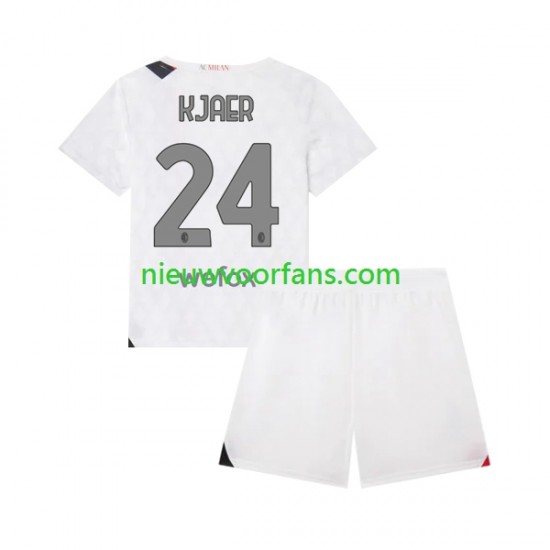 AC Milan Kind Shirt met Bedrukking Simon Kjaer 24 Uit 2023-2024 Korte Mouw