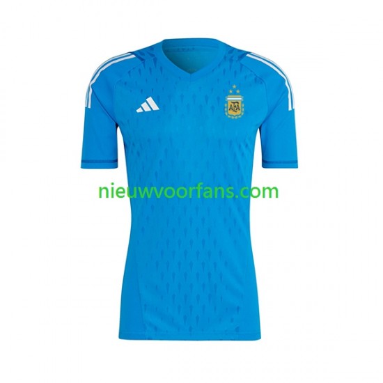 Argentinië Heren Shirt met Bedrukking Doelman Derde 2023 Korte Mouw