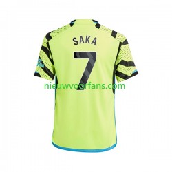 Arsenal Heren Shirt met Bedrukking Saka 7 Uit 2023-2024 Korte Mouw