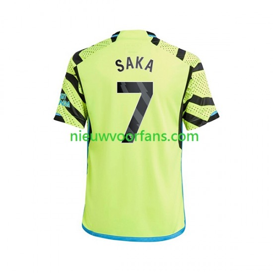 Arsenal Heren Shirt met Bedrukking Saka 7 Uit 2023-2024 Korte Mouw