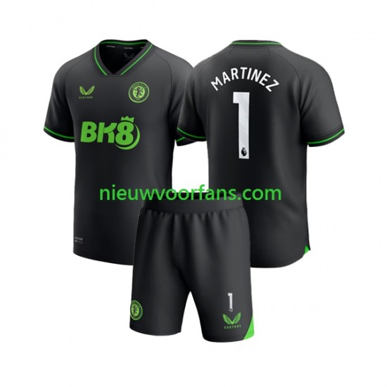 Aston Villa Kind Shirt met Bedrukking Doelman Emiliano Martinez 1 Thuis 2023-2024 Korte Mouw
