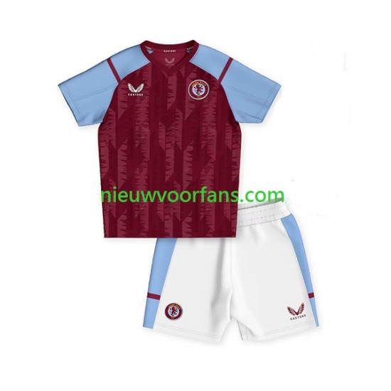 Aston Villa Kind Shirt met Bedrukking Thuis 2023-2024 Korte Mouw