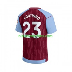 Aston Villa Heren Shirt met Bedrukking Philippe Coutinho 23 Thuis 2023-2024 Korte Mouw