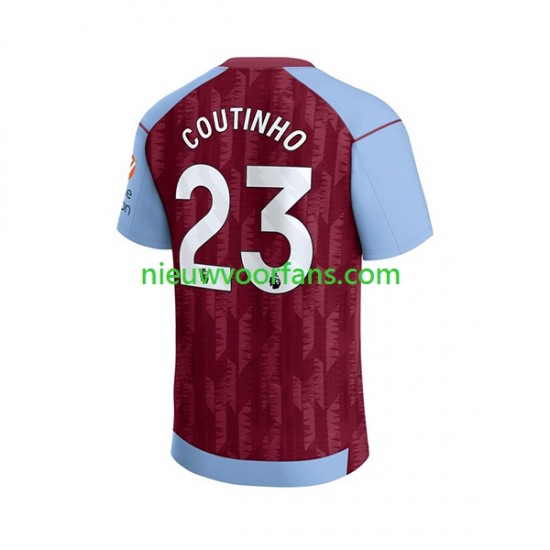 Aston Villa Heren Shirt met Bedrukking Philippe Coutinho 23 Thuis 2023-2024 Korte Mouw