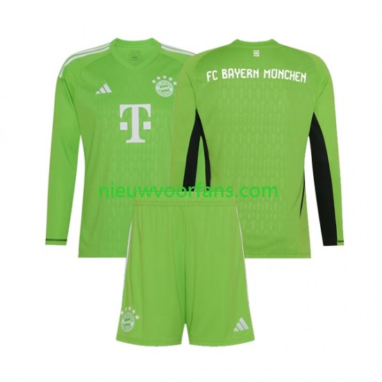 FC Bayern München Kind Shirt met Bedrukking Doelman Uit 2023-2024 Lange Mouw