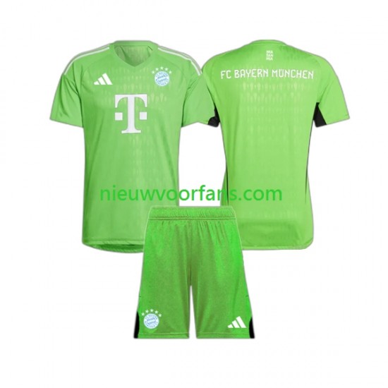 FC Bayern München Kind Shirt met Bedrukking Doelman Uit 2023-2024 Korte Mouw