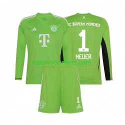 FC Bayern München Kind Shirt met Bedrukking Doelman Manuel Neuer 1 Uit 2023-2024 Lange Mouw