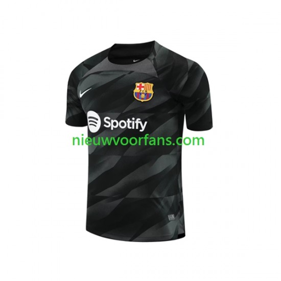 FC Barcelona Heren Shirt met Bedrukking Doelman Uit 2023-2024 Korte Mouw