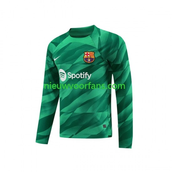 FC Barcelona Heren Shirt met Bedrukking Doelman Ter Stegen 1 Thuis 2023-2024 Lange Mouw