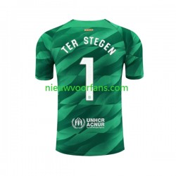 FC Barcelona Heren Shirt met Bedrukking Doelman Ter Stegen 1 Thuis 2023-2024 Korte Mouw