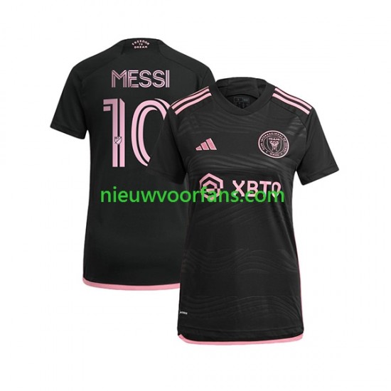 Inter Miami Dames Shirt met Bedrukking Lionel Messi 10 Uit 2023 Korte Mouw