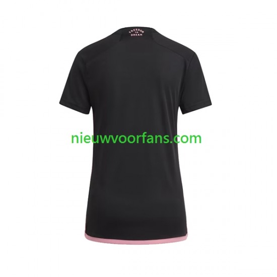 Inter Miami Dames Shirt met Bedrukking Uit 2023-2024 Korte Mouw