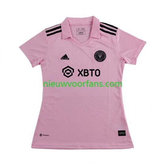 Inter Miami Dames Shirt met Bedrukking Thuis 2023-2024 Korte Mouw