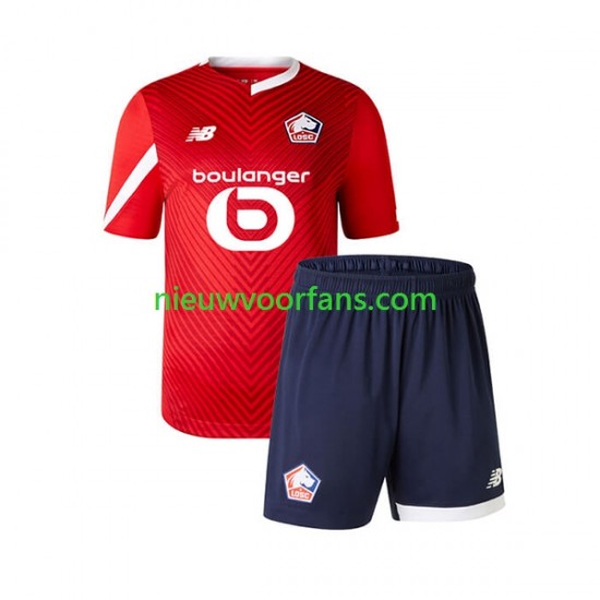 LOSC Lille Kind Shirt met Bedrukking Thuis 2023-2024 Korte Mouw