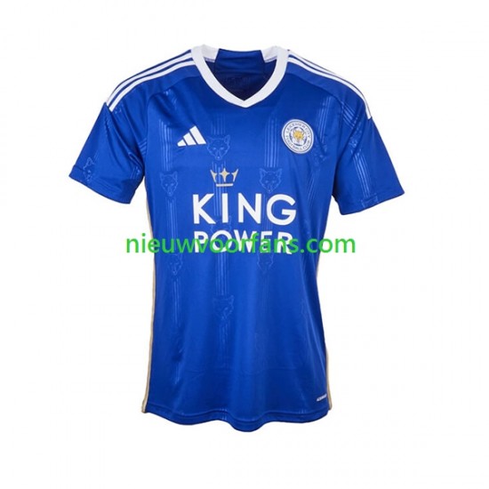 Leicester City Heren Shirt met Bedrukking Thuis 2023-2024 Korte Mouw