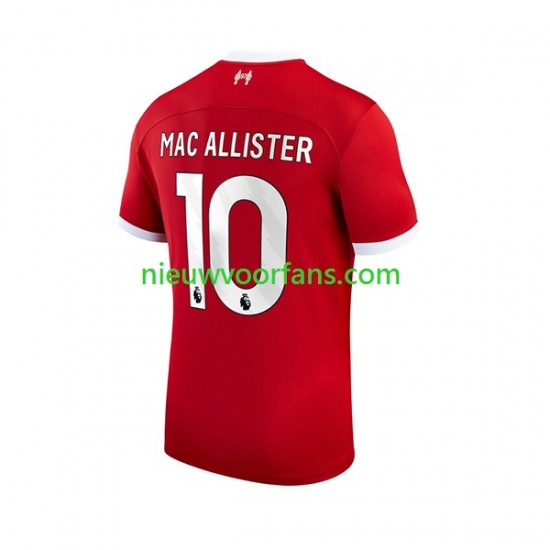 Liverpool Heren Shirt met Bedrukking Alexis Mac Allister 10 Thuis 2023-2024 Korte Mouw