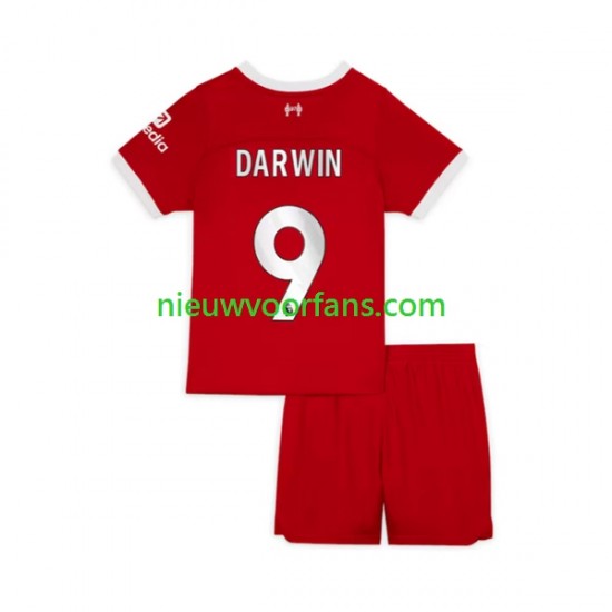 Liverpool Kind Shirt met Bedrukking Darwin Nunez 9 Thuis 2023-2024 Korte Mouw