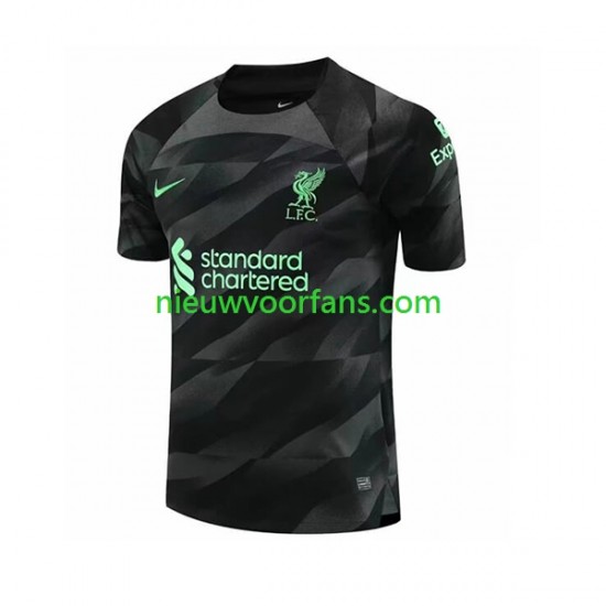 Liverpool Heren Shirt met Bedrukking Doelman Uit 2023-2024 Korte Mouw