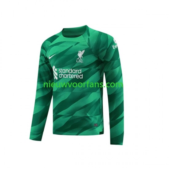Liverpool Heren Shirt met Bedrukking Doelman Thuis 2023-2024 Lange Mouw
