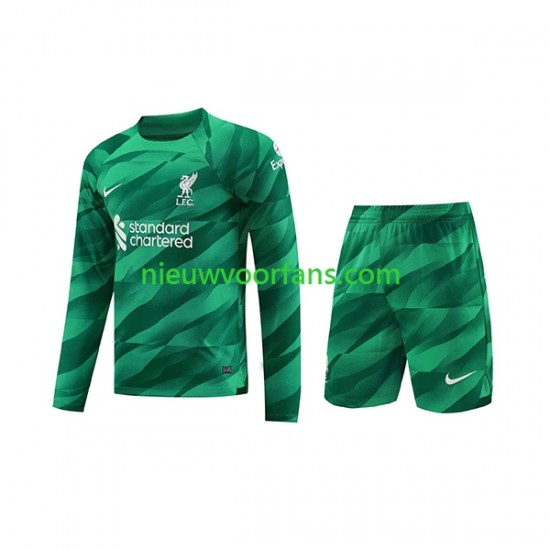 Liverpool Kind Shirt met Bedrukking Doelman Thuis 2023-2024 Lange Mouw