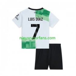 Liverpool Kind Shirt met Bedrukking Luis Diaz 7 Uit 2023-2024 Korte Mouw
