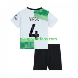 Liverpool Kind Shirt met Bedrukking Virgil van Dijk 4 Uit 2023-2024 Korte Mouw