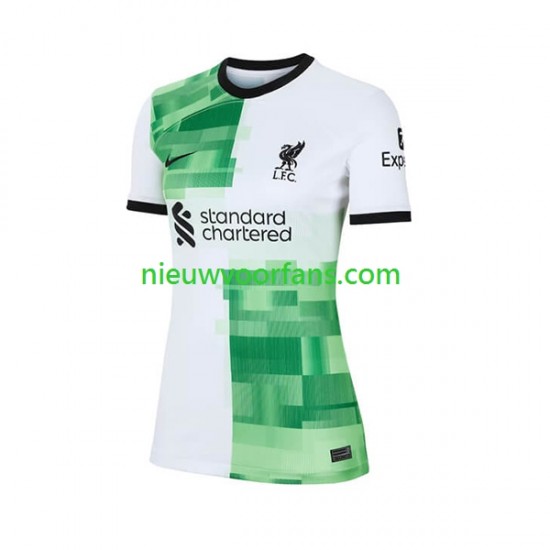 Liverpool Dames Shirt met Bedrukking Uit 2023-2024 Korte Mouw