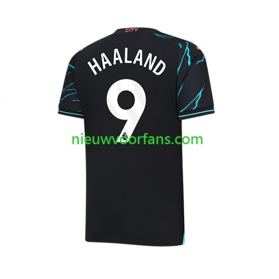 Manchester City Heren Shirt met Bedrukking Erling Haaland 9 Derde 2023-2024 Korte Mouw