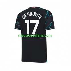 Manchester City Heren Shirt met Bedrukking Kevin De Bruyne 17 Derde 2023-2024 Korte Mouw