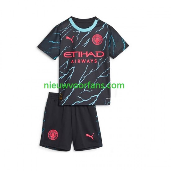 Manchester City Kind Shirt met Bedrukking Derde 2023-2024 Korte Mouw